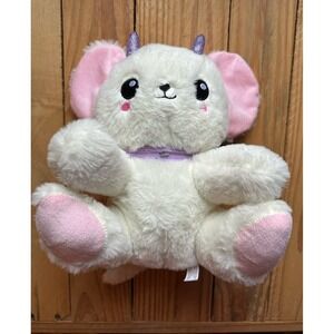 Ploofs Cute N Creepy Stuffed Animal 10" Gothic Plush Spooky White Mouse w/ Horns